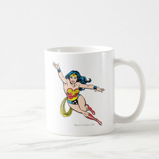 Wonder Woman fliegt vorwärts Tasse (Rechts)