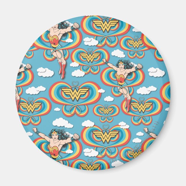 Wonder Woman Flying High Pattern Magnet (Vorne)