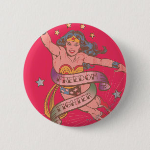 Wonder Woman Freedom Fighter Button
