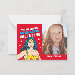 Wonder Woman   Frohen Valentinstag Mitteilungskarte
