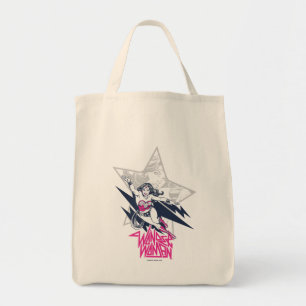 Wonder Woman Glam Rock Fliegender Charakter Grafik Tragetasche