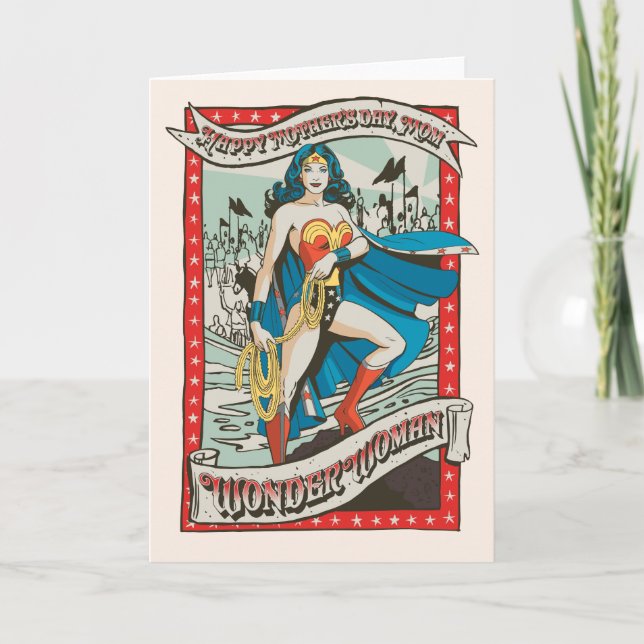 Wonder Woman| Glücklicher Muttertag, Mama Karte (Vorderseite)