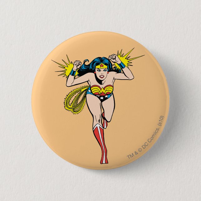 Wonder Woman glühende Cuffs Button (Vorderseite)