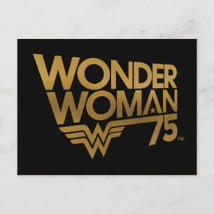 Wonder Woman Gold-Logo zum 75-jährigen Jubiläum Postkarte