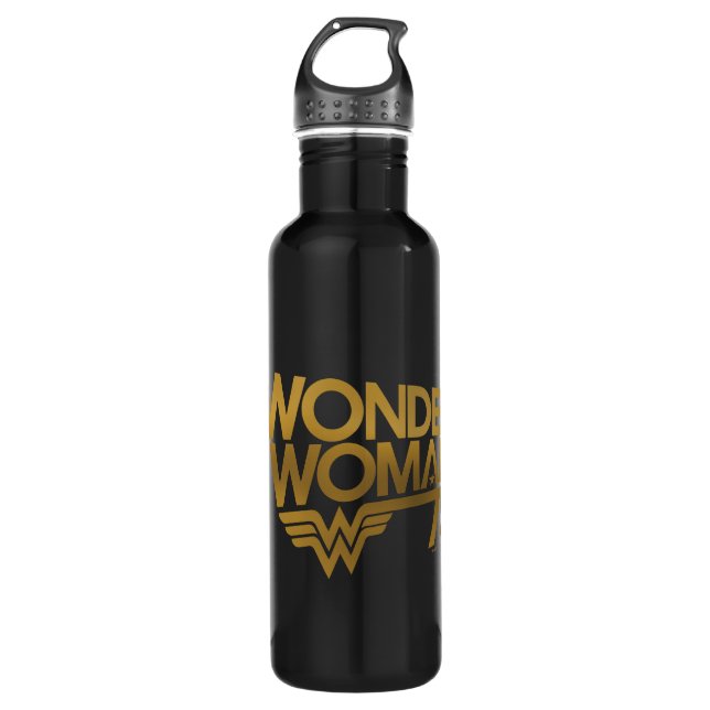 Wonder Woman Gold-Logo zum 75-jährigen Jubiläum Trinkflasche (Vorderseite)