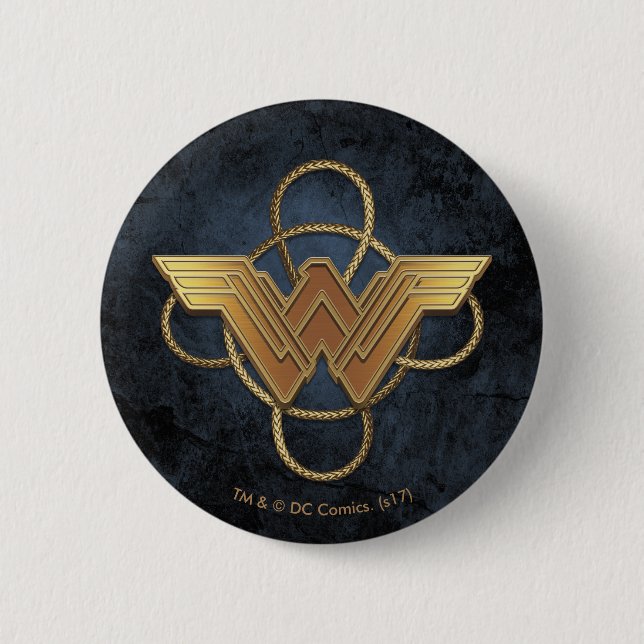 Wonder Woman Gold Symbol über Lasso Button (Vorderseite)