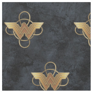 Wonder Woman Gold Symbol über Lasso Stoff
