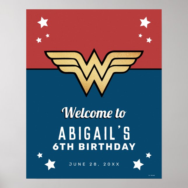 Wonder Woman Golden Logo Geburtstag Begrüßungszeic Poster (Vorne)
