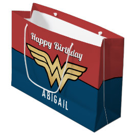 Wonder Woman Golden Logo | Happy Birthday Große Geschenktüte