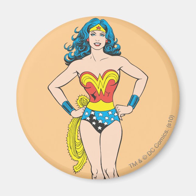 Wonder Woman Hands auf Hüften Magnet (Vorne)