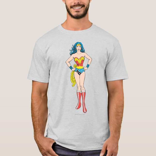 Wonder Woman Hands auf Hüften T-Shirt (Vorderseite)