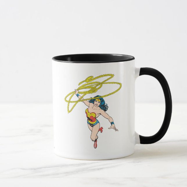 Wonder Woman Holds Lasso 2 Tasse (Rechts)