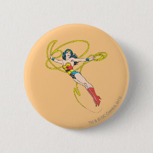 Wonder Woman Holds Lasso 4 Button