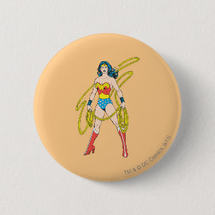 Wonder Woman Holds Lasso 5 Button