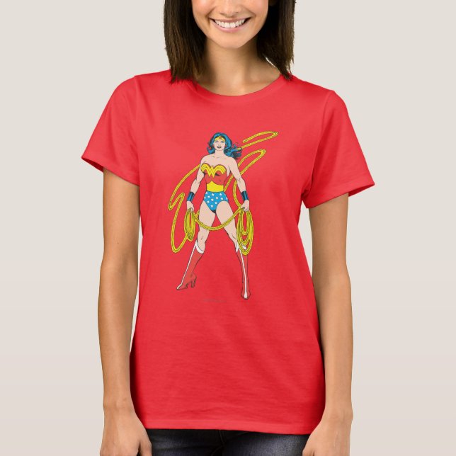 Wonder Woman Holds Lasso 5 T-Shirt (Vorderseite)