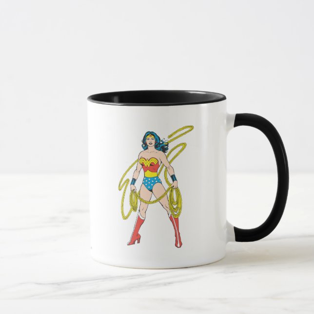 Wonder Woman Holds Lasso 5 Tasse (Rechts)