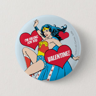 Wonder Woman   Ich fliege für Sie Valentine Button