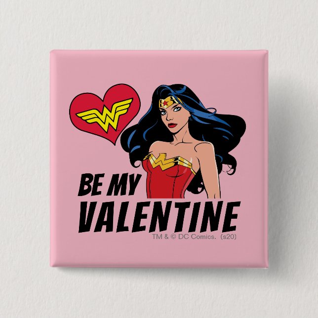 Wonder Woman | Ihr seid wunderbar Valentine Button (Vorderseite)