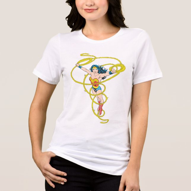 Wonder Woman in Lasso Tri-Blend Shirt (Vorderseite)