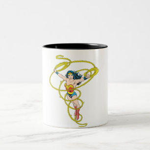Wonder Woman in Lasso Zweifarbige Tasse