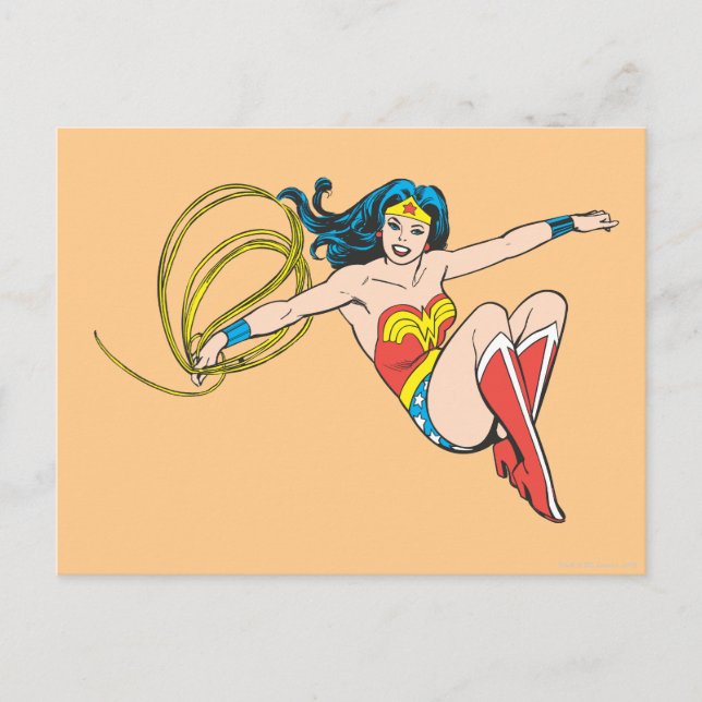 Wonder Woman Jumping Postkarte (Vorderseite)