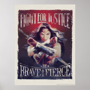 Wonder Woman kämpft für Gerechtigkeit Poster