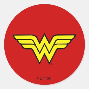Wonder Woman   Klassisches Logo Runder Aufkleber