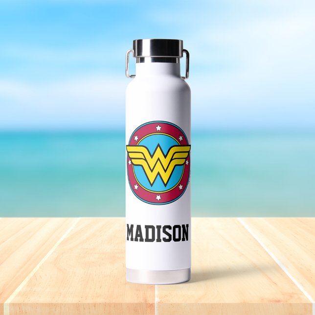 Wonder Woman | Kreis | Name hinzufügen Trinkflasche (Von Creator hochgeladen)