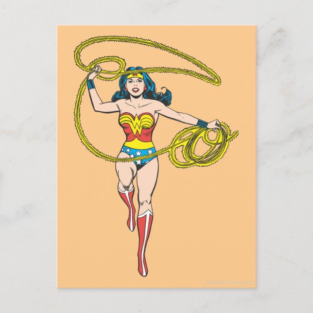 Wonder Woman Lasso over Head Postkarte (Vorderseite)