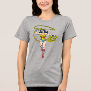 Wonder Woman Lasso über Kopf Tri-Blend Shirt