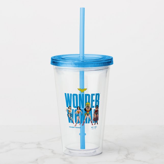Wonder Woman Legends Forever Graphic Acryltrinkbecher (Vorderseite)