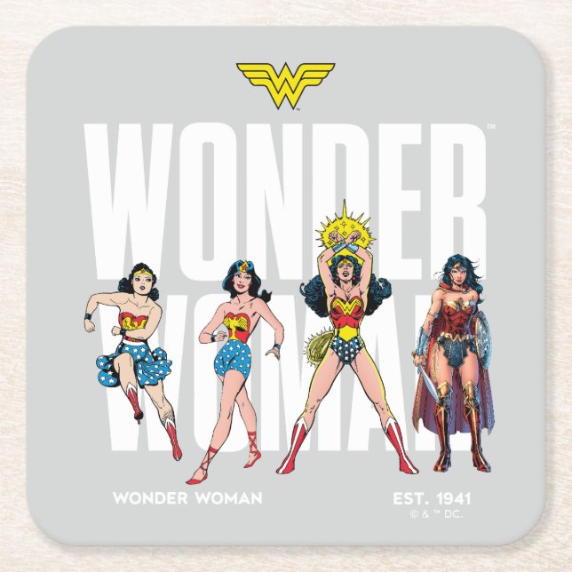 Wonder Woman Legends Forever Graphic Rechteckiger Pappuntersetzer (Vorderseite)