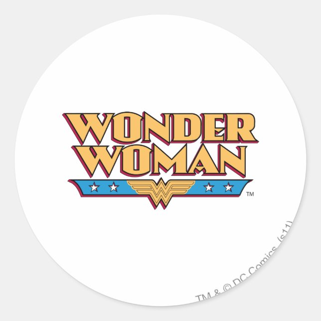 Wonder Woman Logo 2 Runder Aufkleber (Vorderseite)