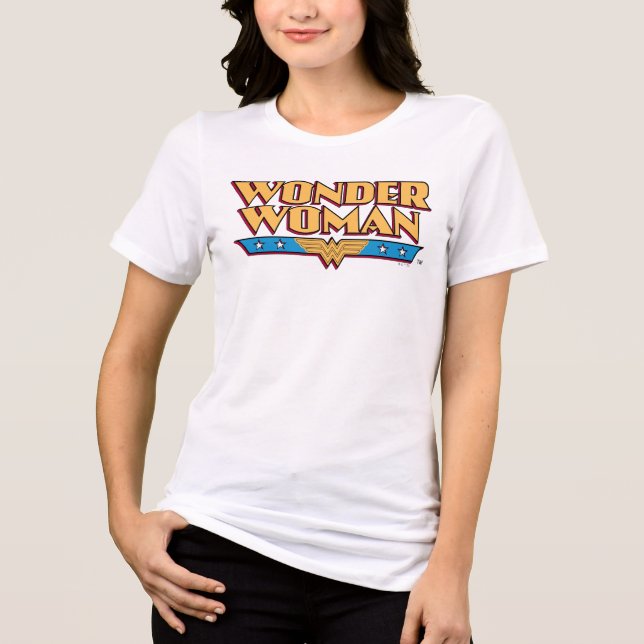 Wonder Woman Logo 2 Tri-Blend Shirt (Vorderseite)