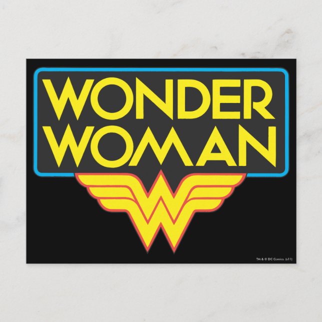 Wonder Woman Logo 3 Postkarte (Vorderseite)