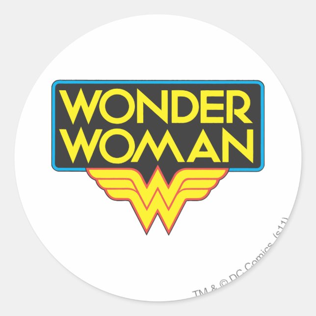 Wonder Woman Logo 3 Runder Aufkleber (Vorderseite)