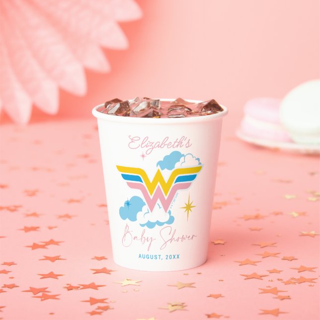 Wonder Woman Logo | Babydusche Pappbecher (Insitu)