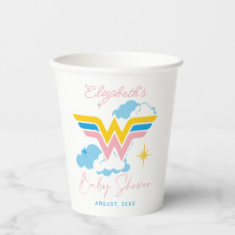 Wonder Woman Logo | Babydusche Pappbecher