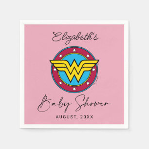 Wonder Woman Logo   Neues Baby kommt bald Serviette