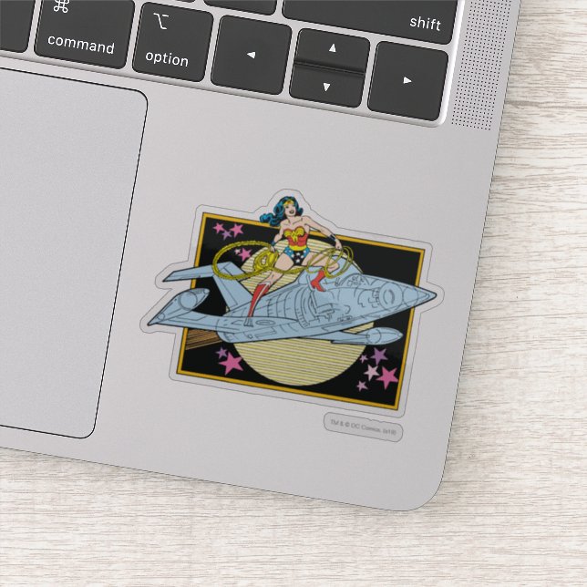 Wonder Woman mit Jet Aufkleber (Detail)
