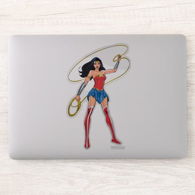 Wonder Woman mit Lasso - Kampf für Gerechtigkeit Aufkleber (Computer)