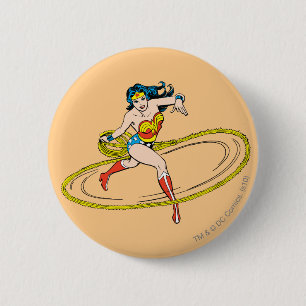 Wonder Woman mit Lasso verkabelt Button