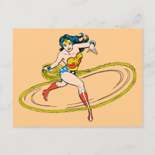 Wonder Woman mit Lasso verkabelt Postkarte