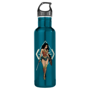 Wonder Woman mit Schwert Comic Art Edelstahlflasche