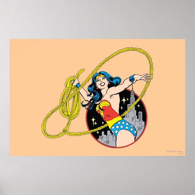 Wonder Woman mit Stadtgeschichte Poster (Vorne)