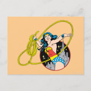 Wonder Woman mit Stadtgeschichte Postkarte