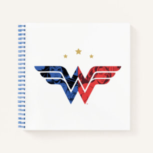 Wonder Woman Modern & Retro Comic Overlay-Logo Notizbuch