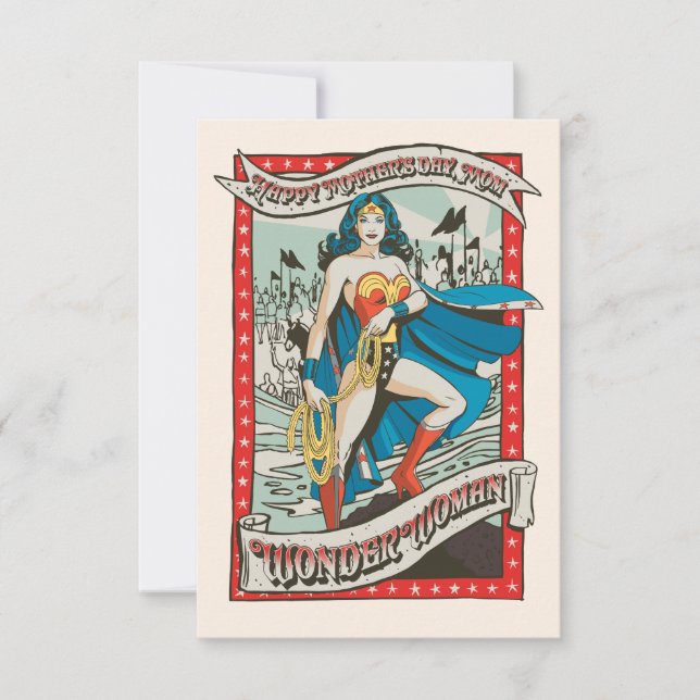 Wonder Woman | Muttertag, Mama Karte (Vorderseite)