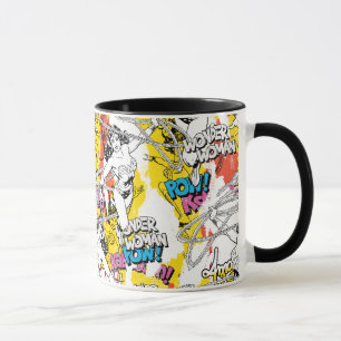 Wonder Woman Neon Pattern Tasse