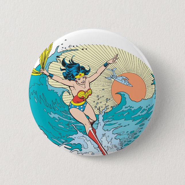 Wonder Woman Ocean Sky Button (Vorderseite)